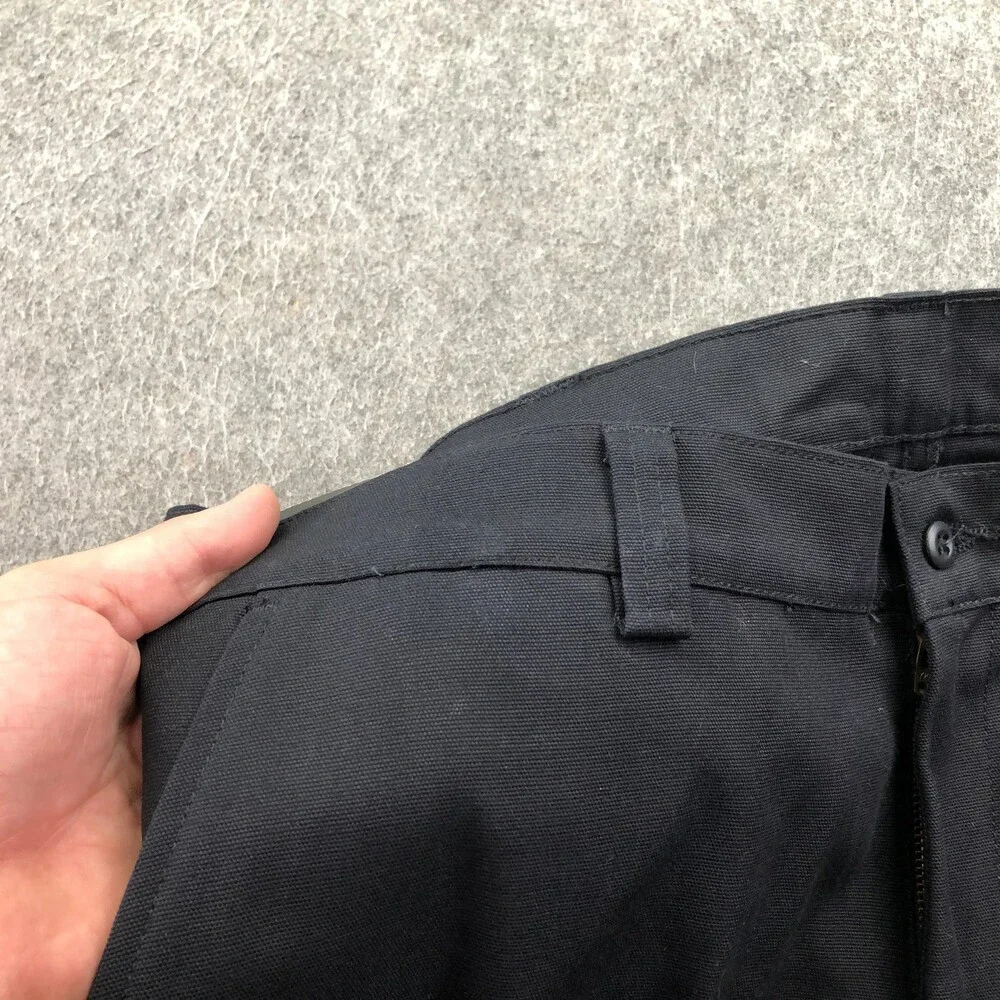 Wrangler Pants Mens 36x32 Black Canvas Chino Regular Straight Riggs Workwear